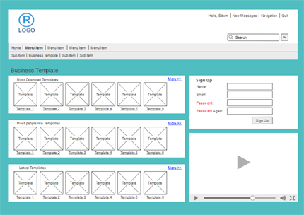  wireframe sito web 